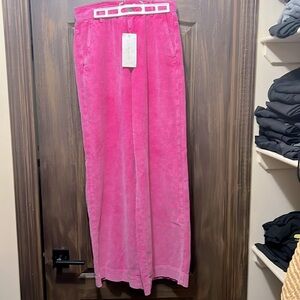 Summum pink wide-leg cords — super soft, beautiful pink